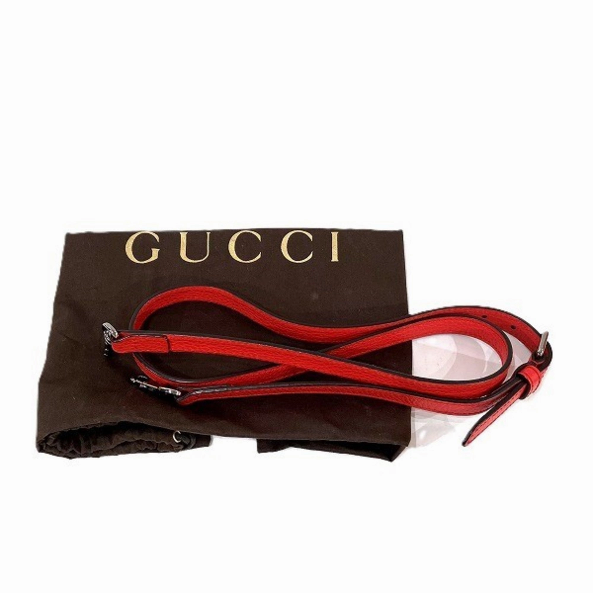Gucci Orange Leather Handbag Shoulder Bag ()