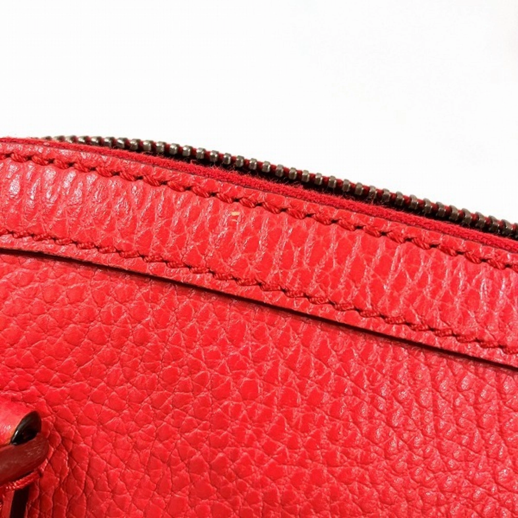Gucci Orange Leather Handbag Shoulder Bag ()