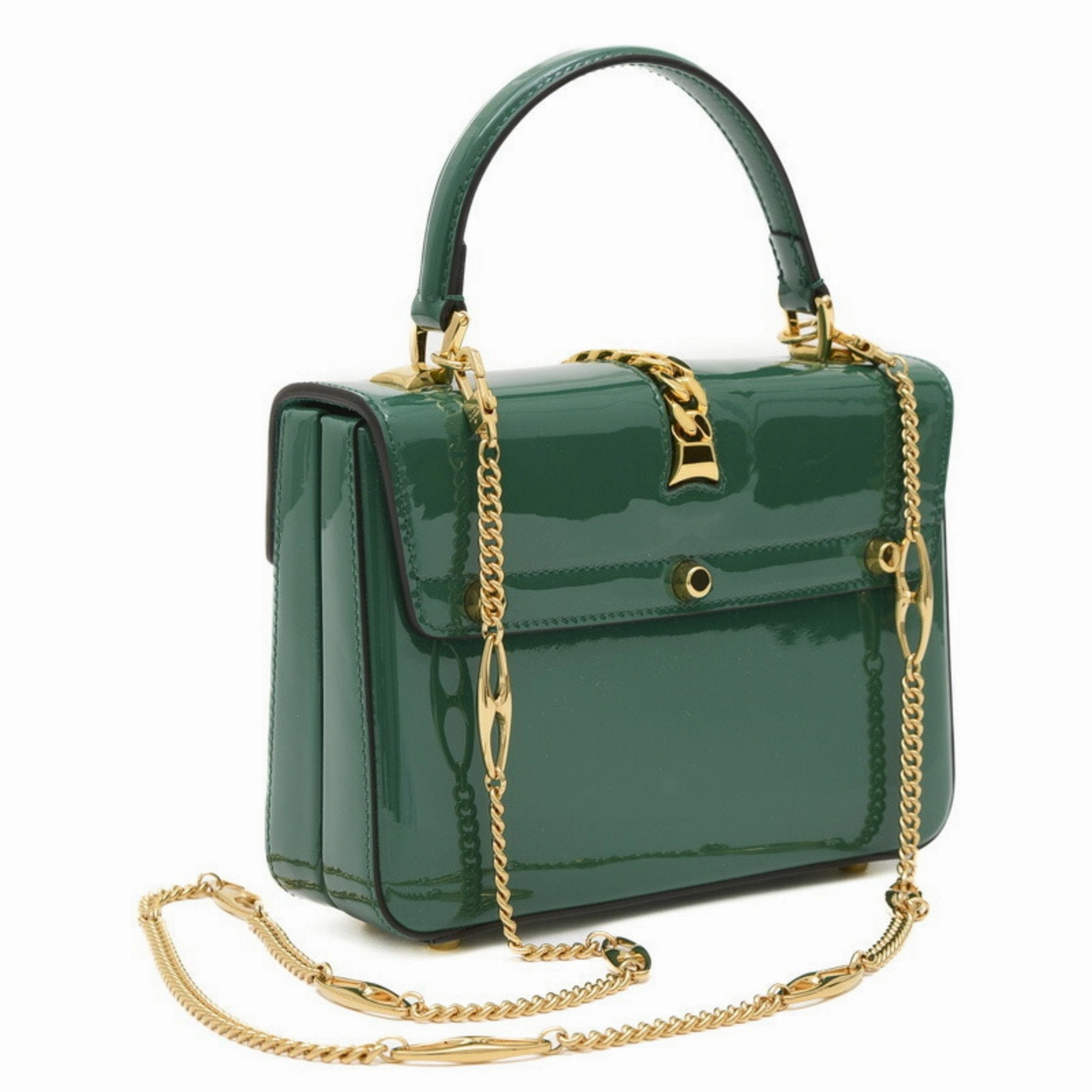 Gucci  Patent Leather Handbag Shoulder Bag (Pre-Owned)
