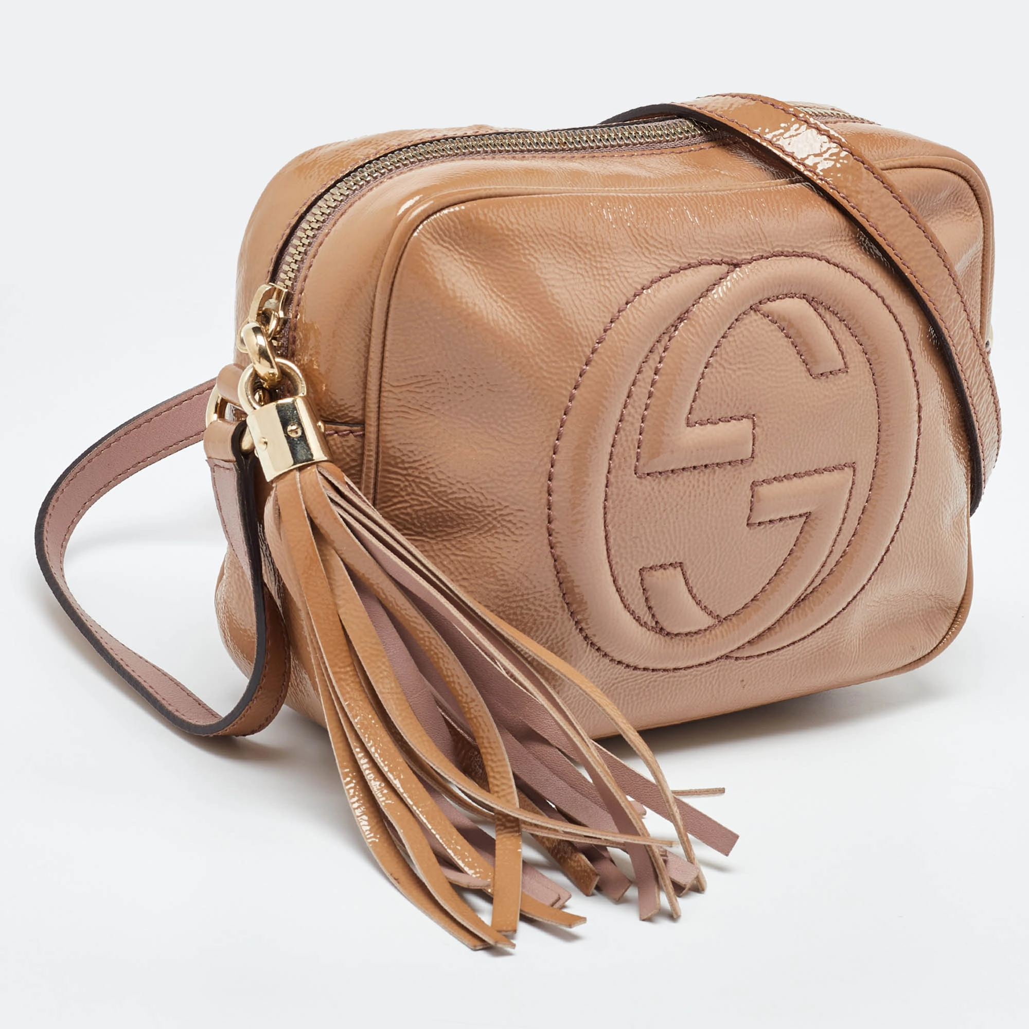 Gucci  Patent Leather Small Soho Disco Crossbody Bag