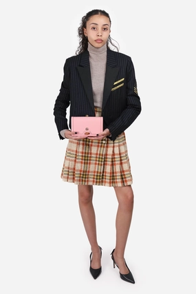 Gucci Pink Leather 'Diana Mini Bag With Bamboo' Crossbody