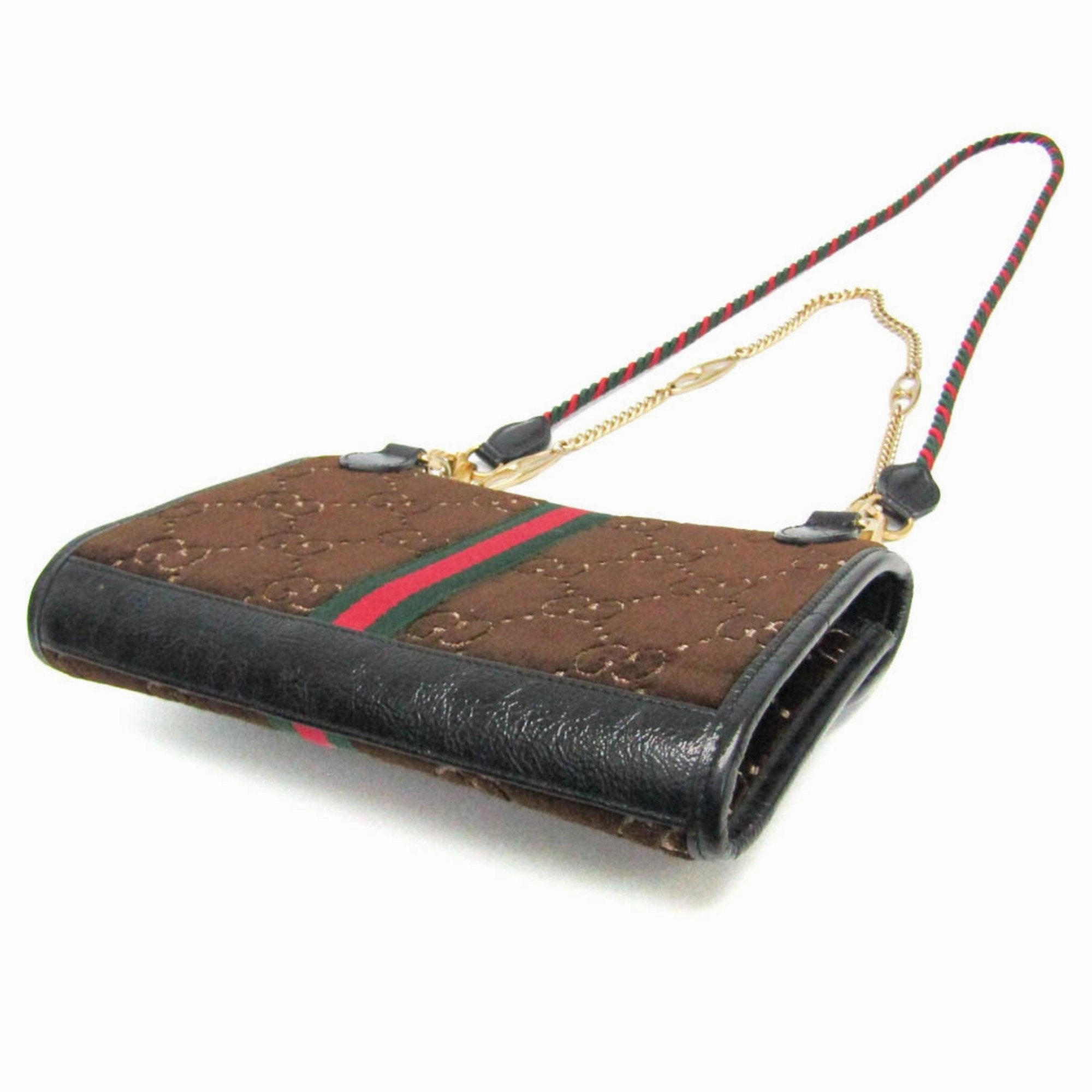 Gucci Rajah Suede Shoulder Bag (Pre-Owned)