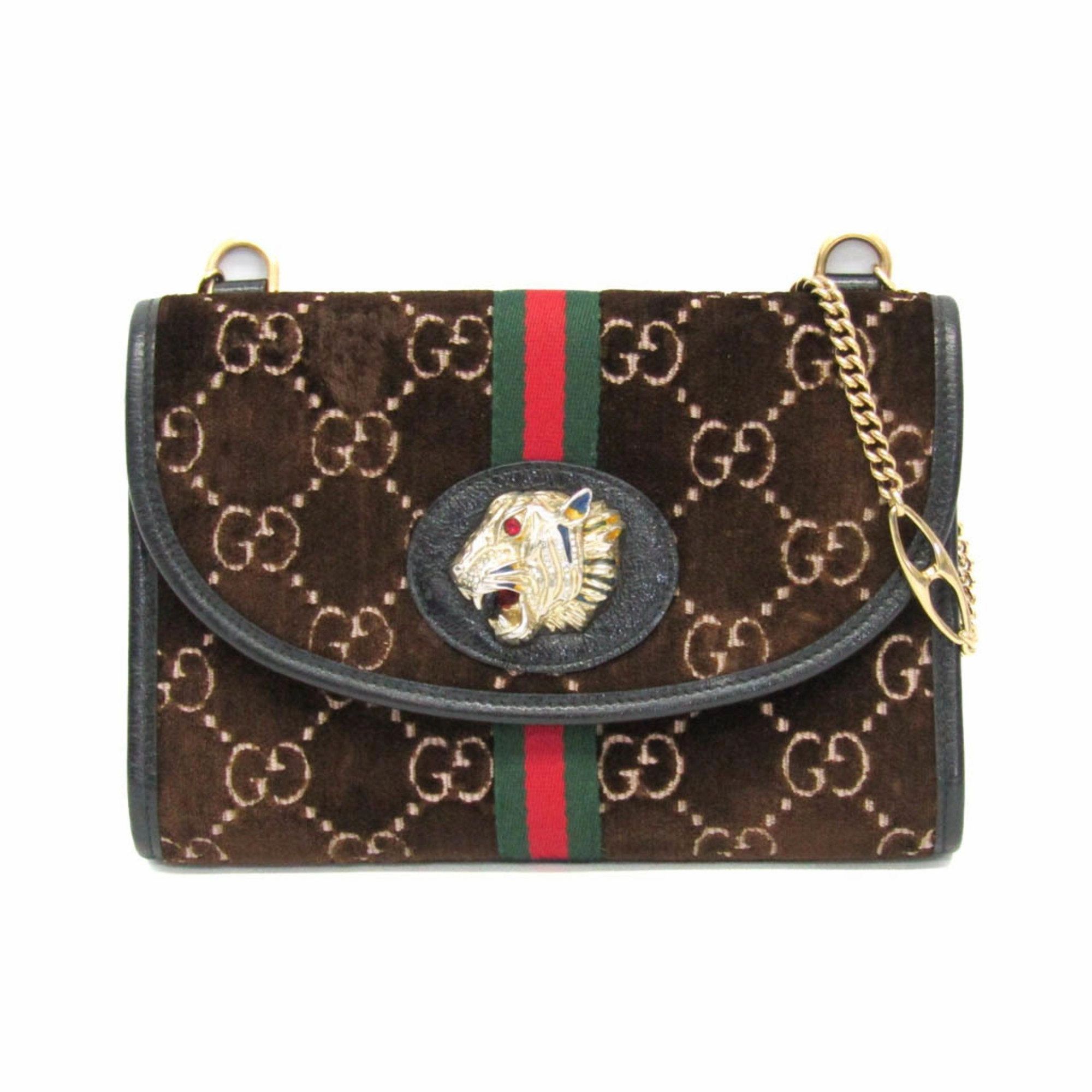 Gucci Rajah Suede Shoulder Bag (Pre-Owned)