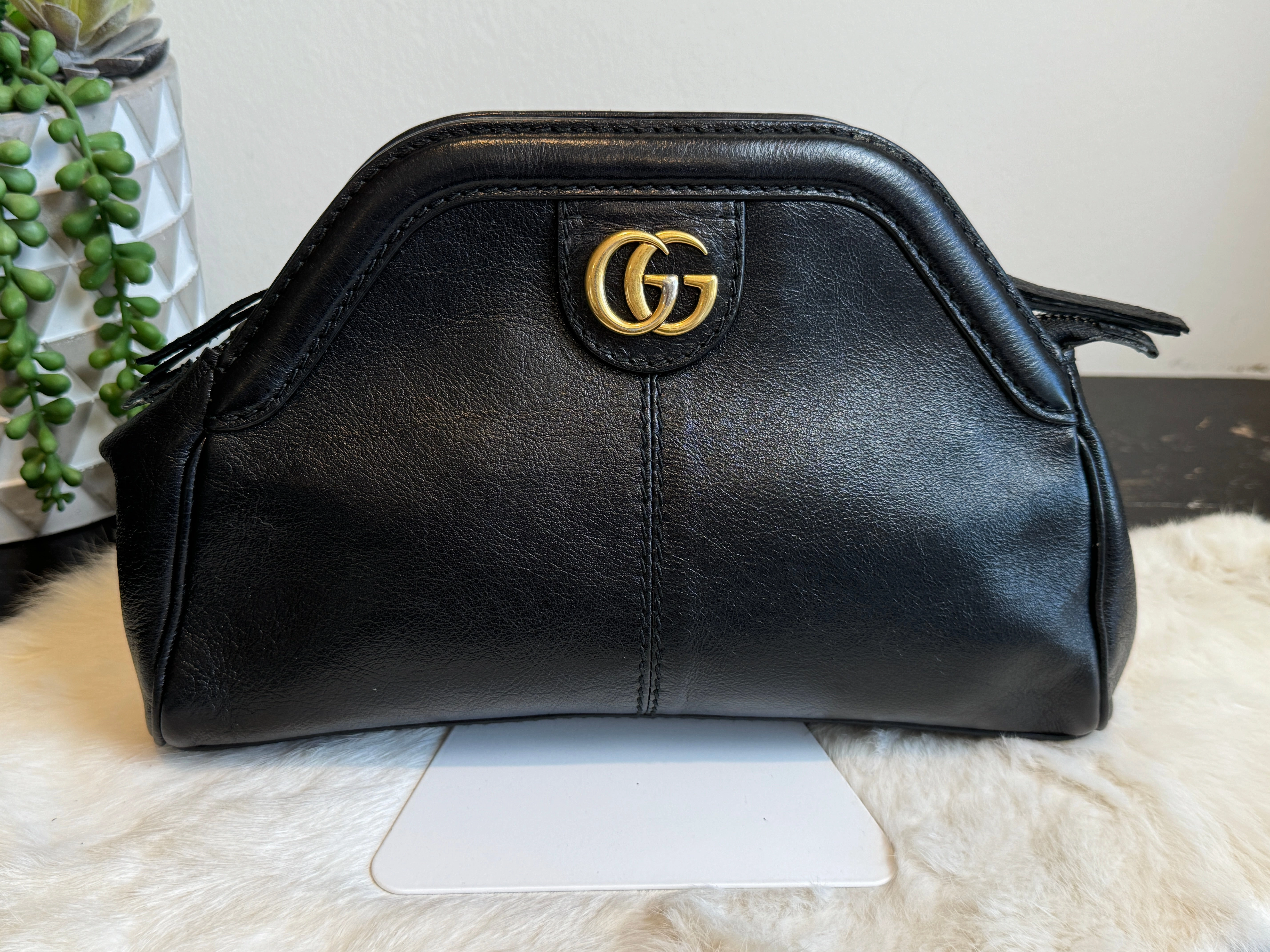 GUCCI Re Belle Small Crumpled Calfskin Crossbody
