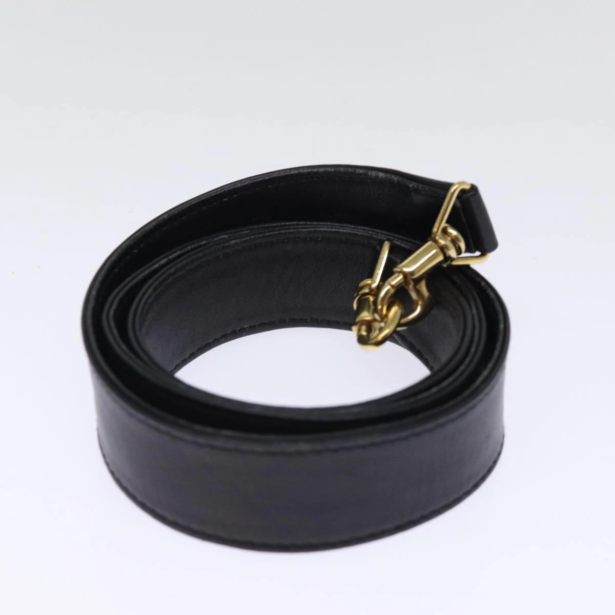 GUCCI Shoulder Bag Leather Bamboo Black  76159