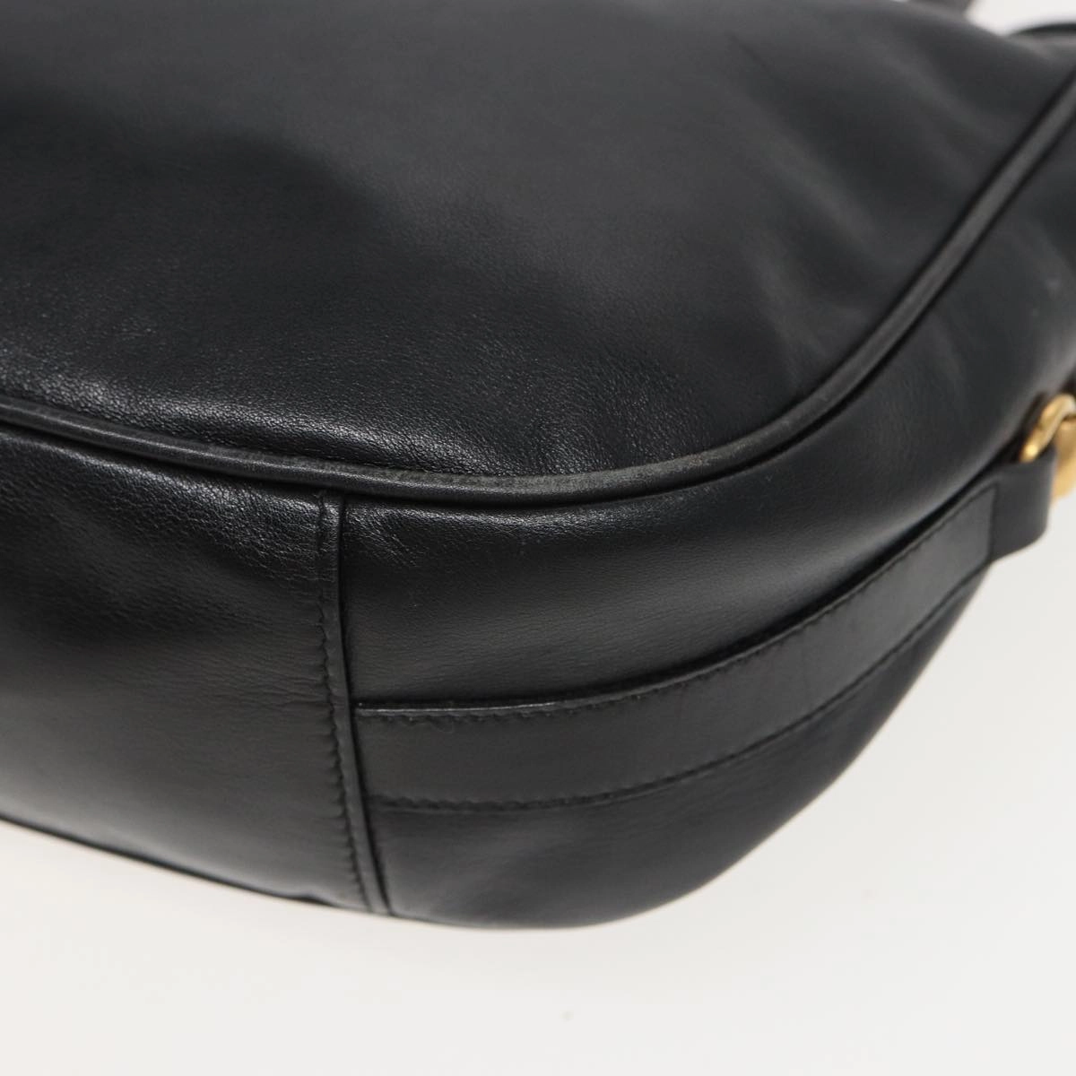 GUCCI Shoulder Bag Leather Black 001 2214 1687  81327