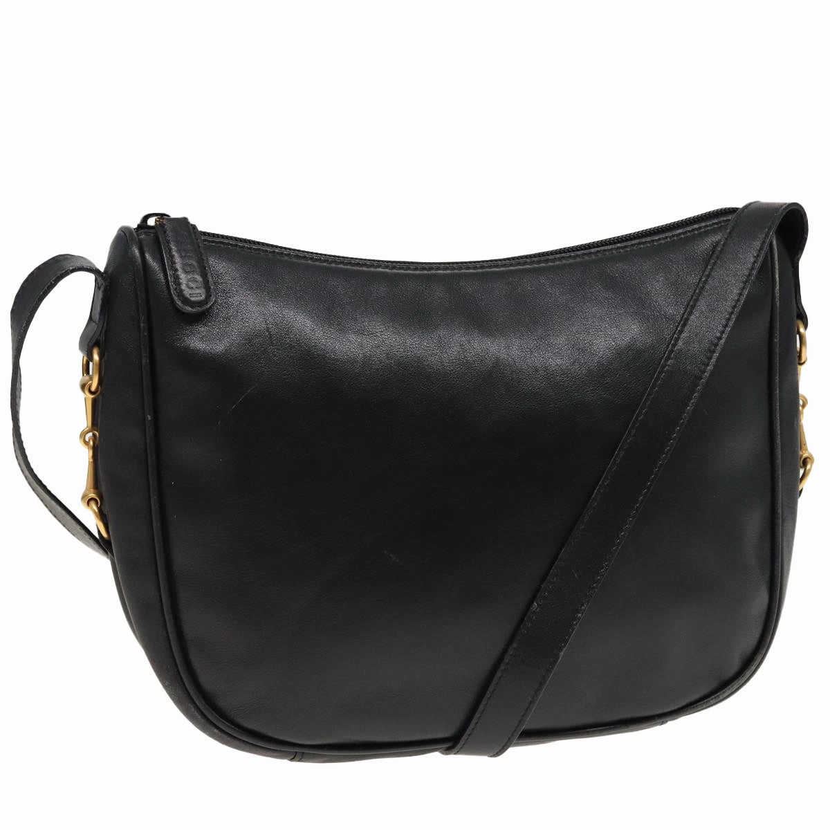 GUCCI Shoulder Bag Leather Black 001 2214 1687  81327