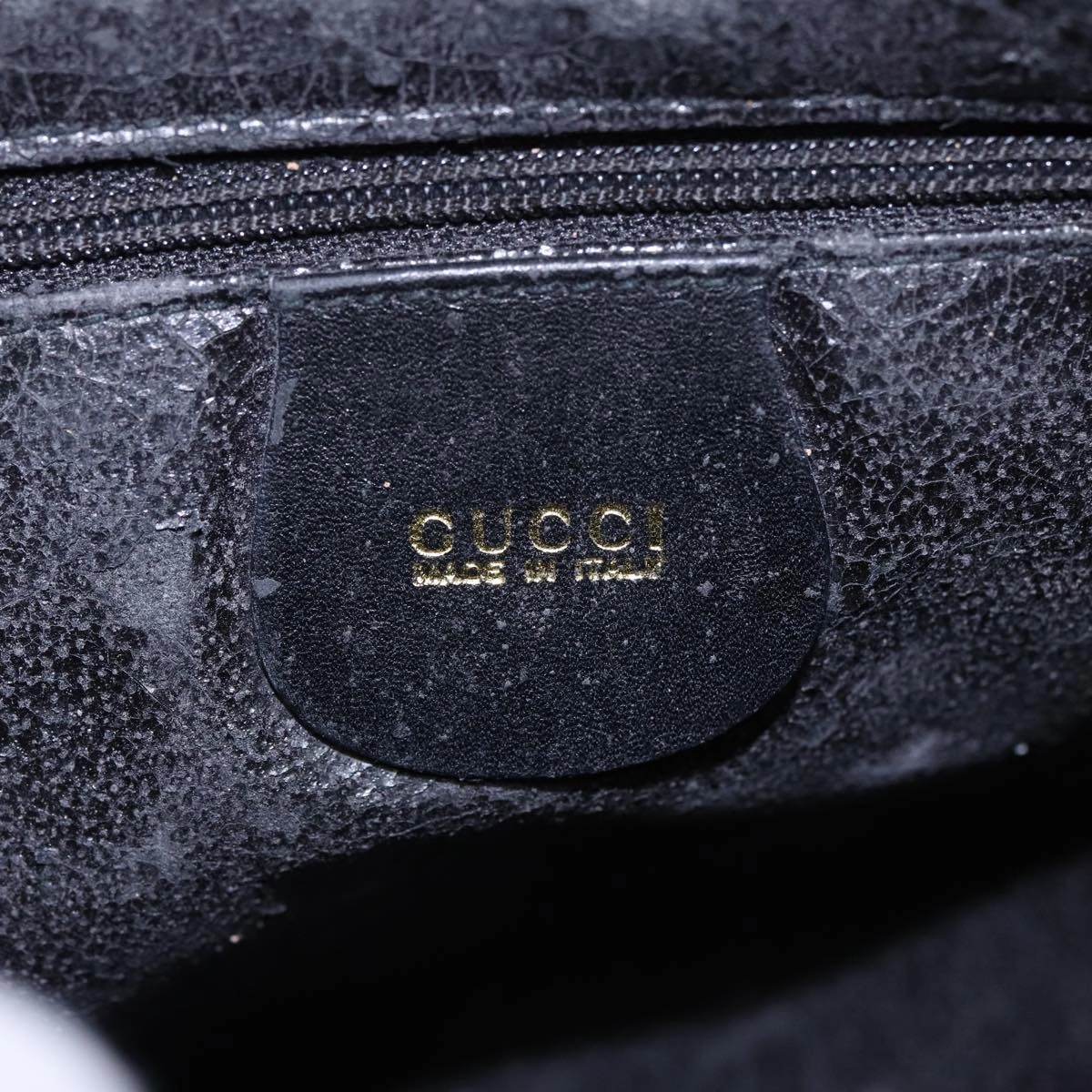 GUCCI Shoulder Bag Leather Black 001 2214 1687  81327