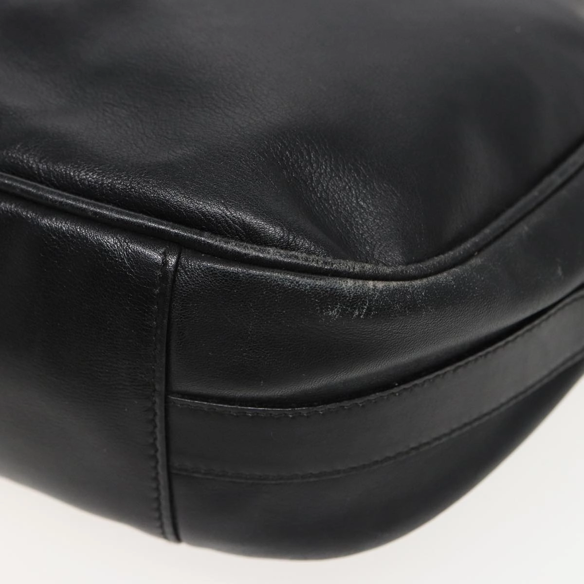 GUCCI Shoulder Bag Leather Black 001 2214 1687  81327