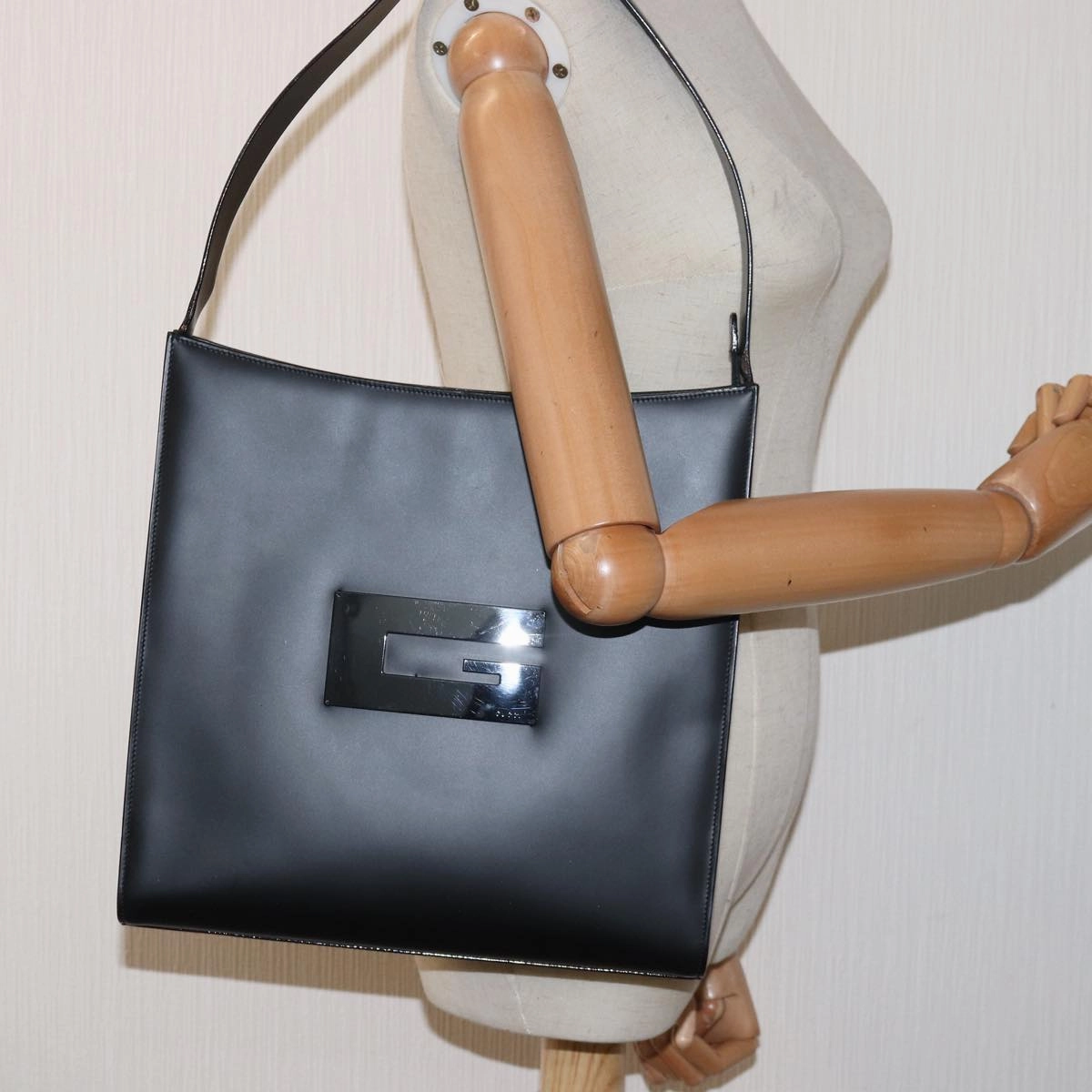GUCCI Shoulder Bag Leather Black 001 3066  79720