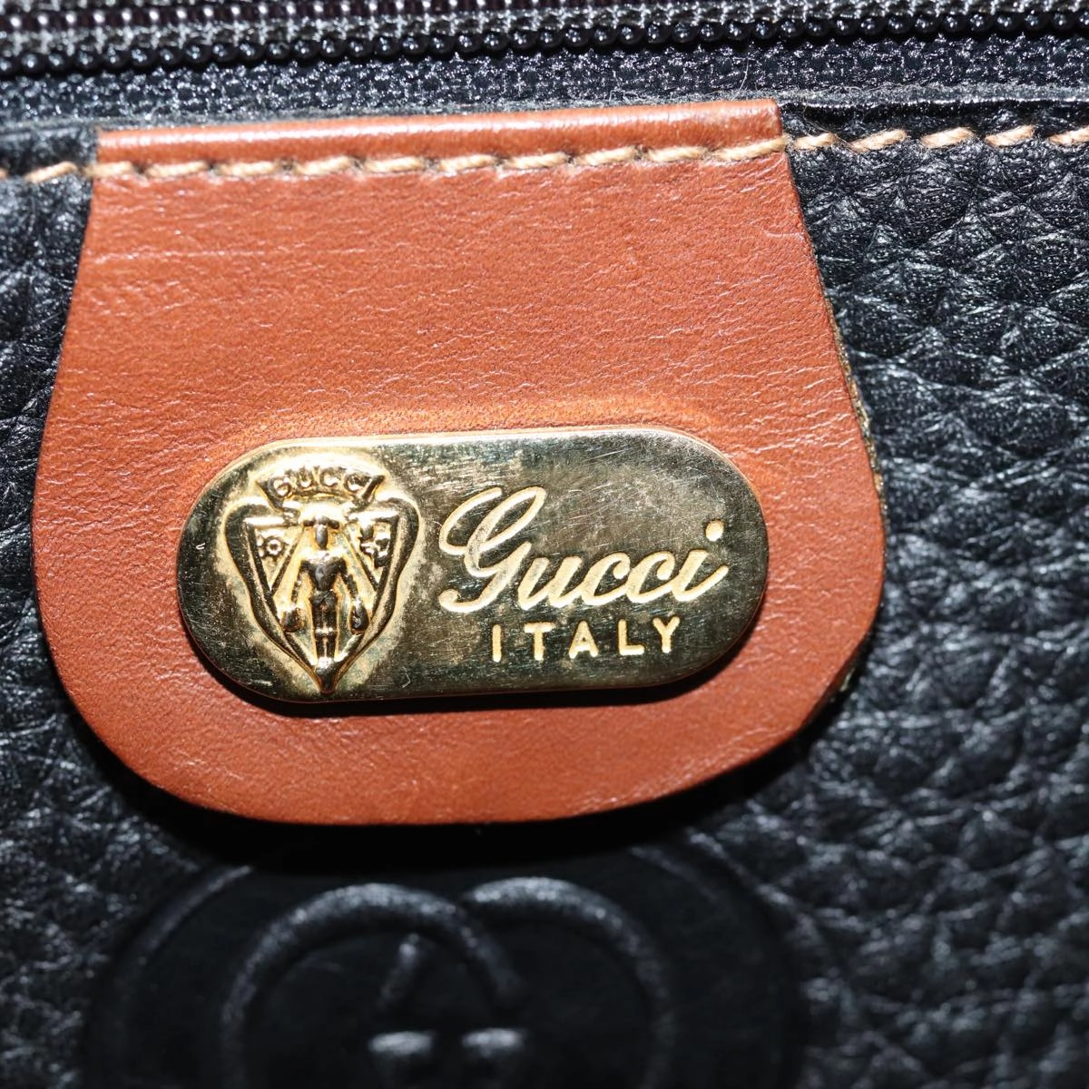 GUCCI Shoulder Bag Leather Black  ep4707
