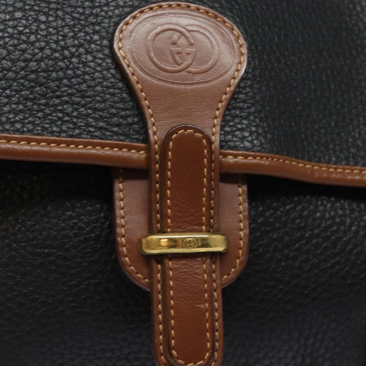 GUCCI Shoulder Bag Leather Black  ep4707