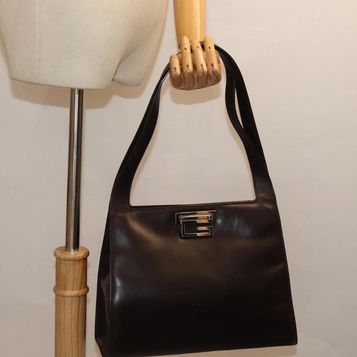 GUCCI Shoulder Bag Leather Brown 001 3038  bs14657