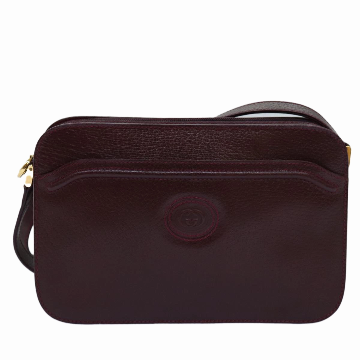 GUCCI Shoulder Bag Leather Red 007 256 0051  12836