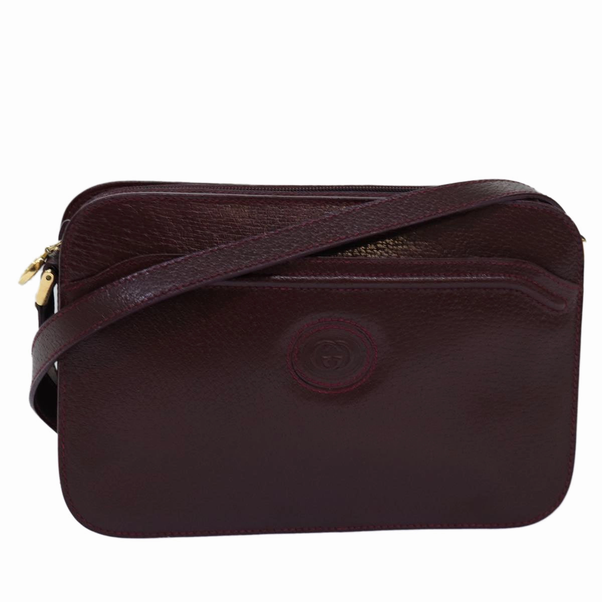 GUCCI Shoulder Bag Leather Red 007 256 0051  12836