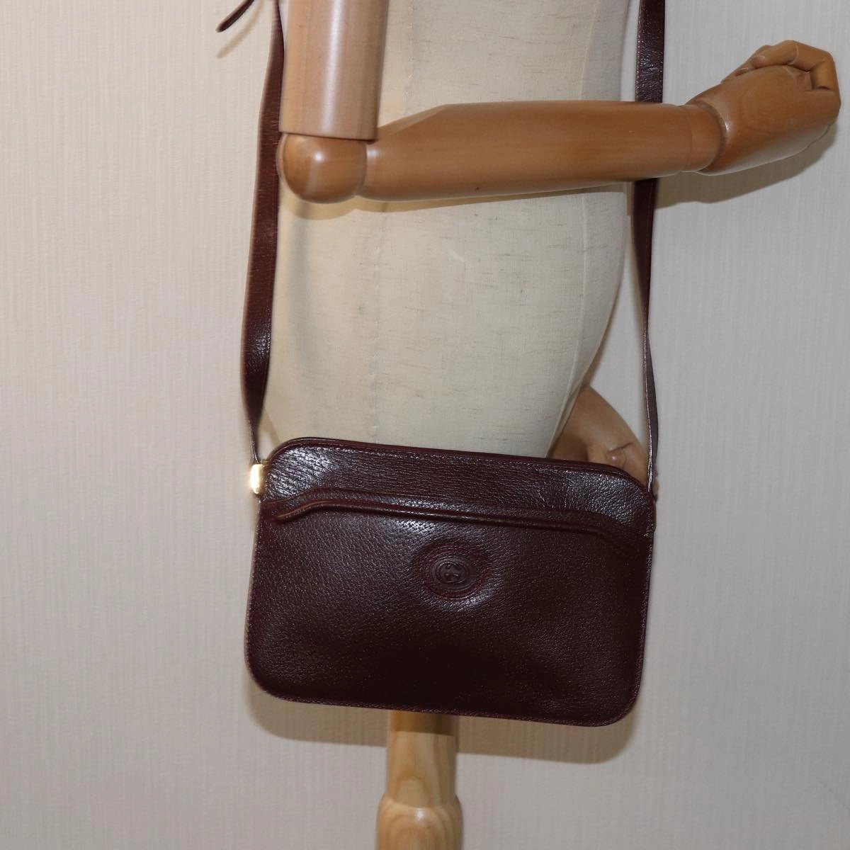 GUCCI Shoulder Bag Leather Red 007 256 0051  12836