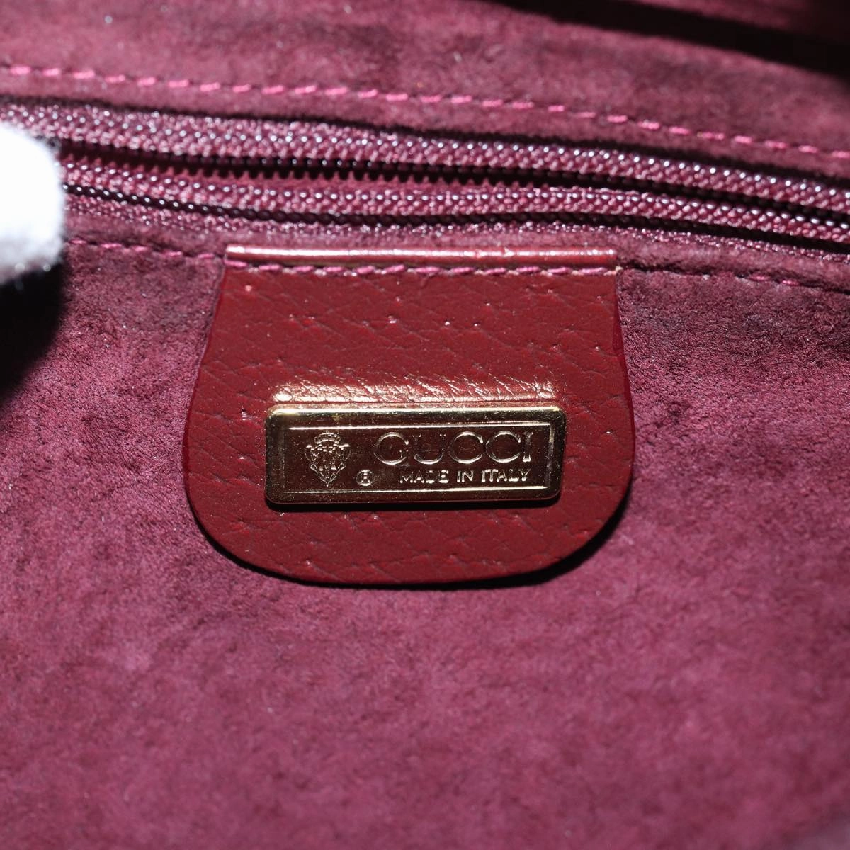 GUCCI Shoulder Bag Leather Red 007 256 0051  12836