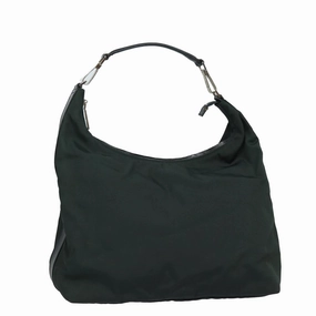 GUCCI Shoulder Bag Nylon Khaki Silver 001 1955  bs16720