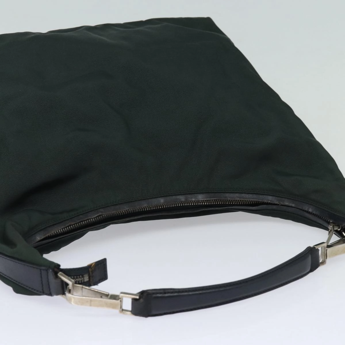 GUCCI Shoulder Bag Nylon Khaki Silver 001 1955  bs16720