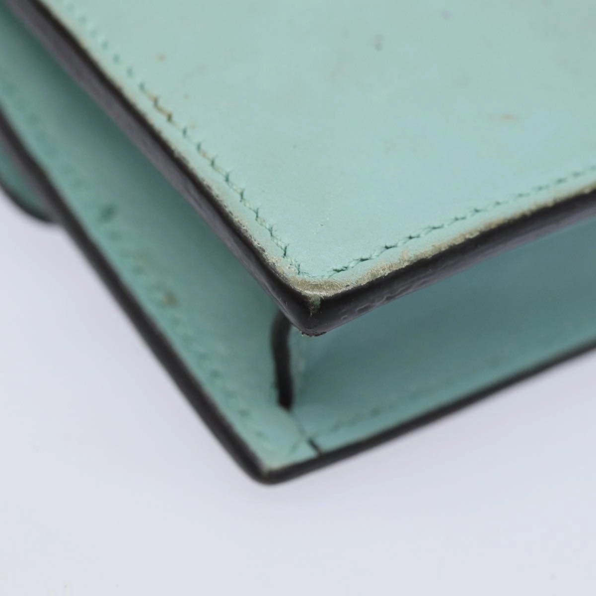 GUCCI Shoulder Wallet Leather Light Blue 369664  mr248