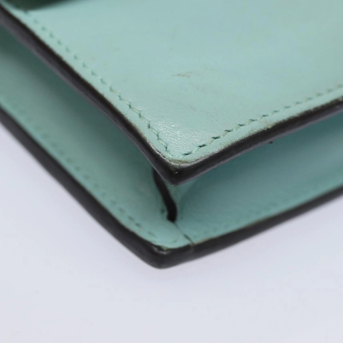 GUCCI Shoulder Wallet Leather Light Blue 369664  mr248
