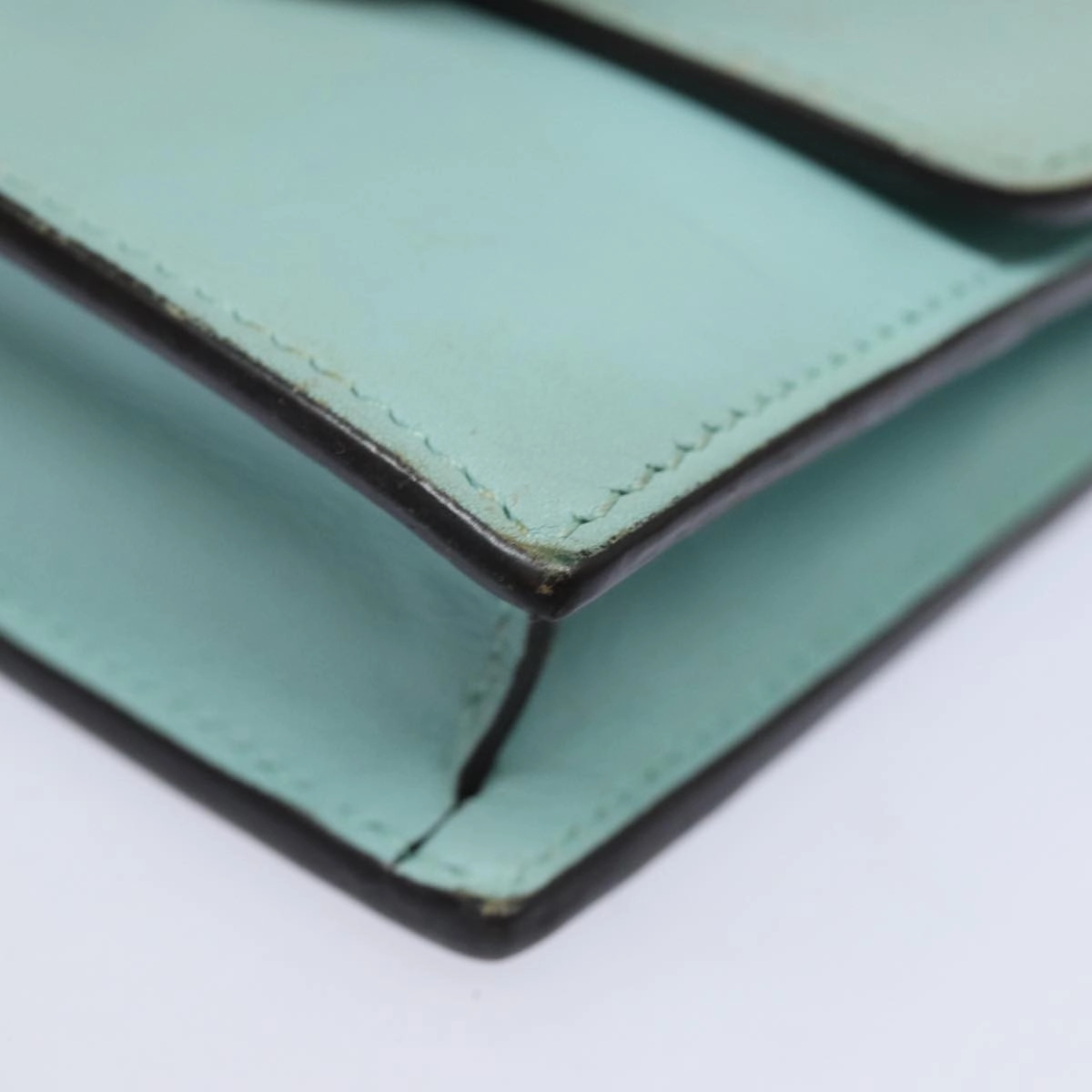 GUCCI Shoulder Wallet Leather Light Blue 369664  mr248