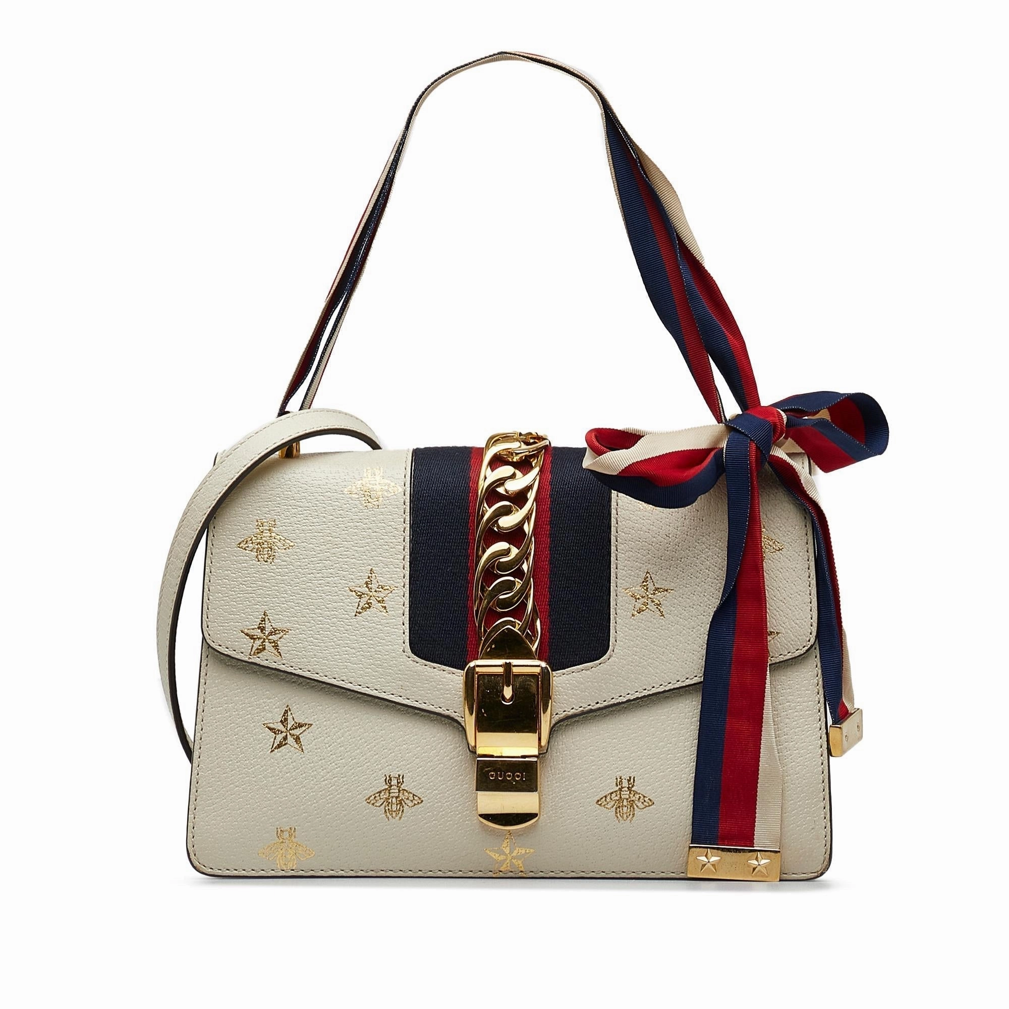 Gucci Small Bee Star Sylvie Crossbody (SHG-WlqOsn)