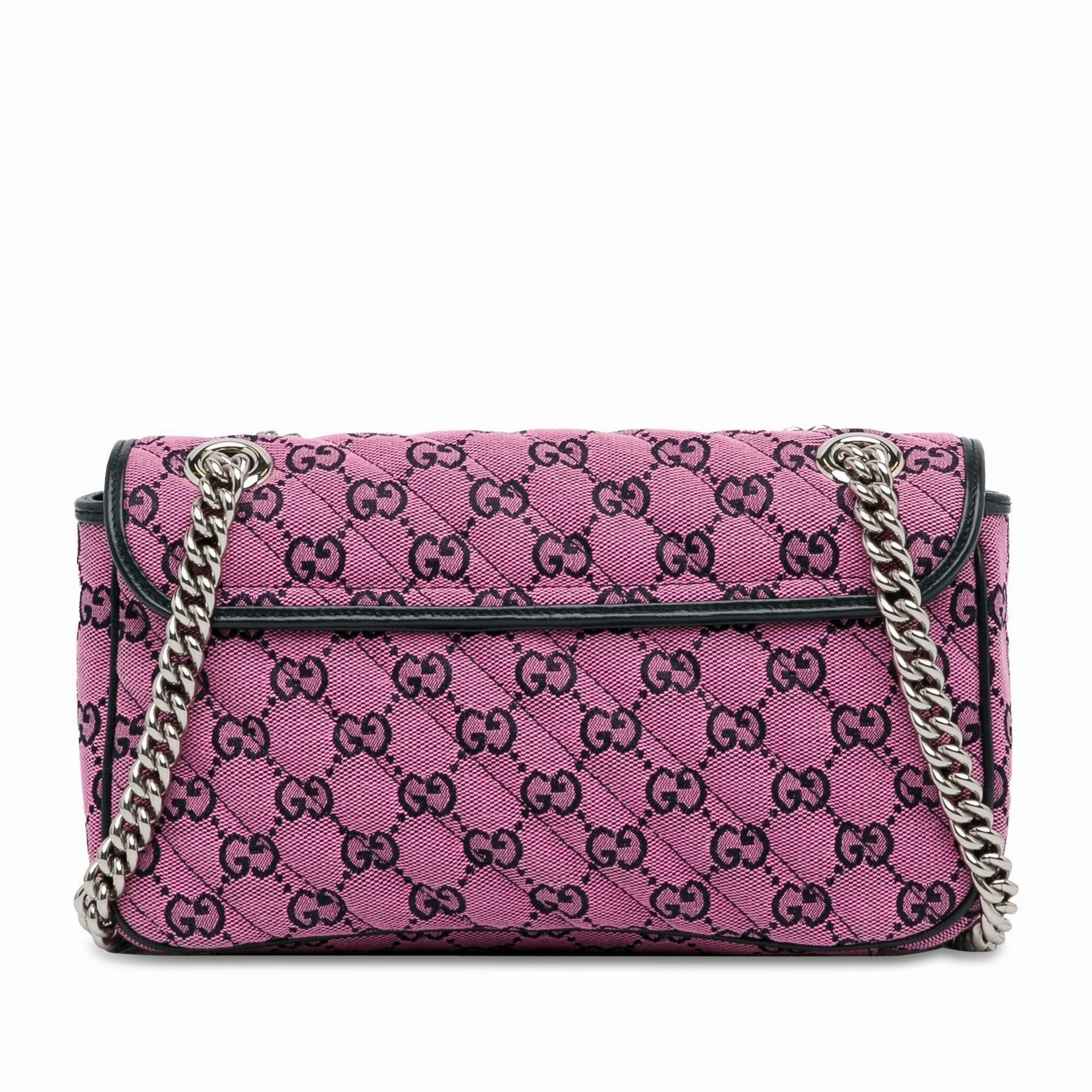 Gucci Small GG Multicolor Canvas Marmont Crossbody Bag (SHG-T1ZD4V)