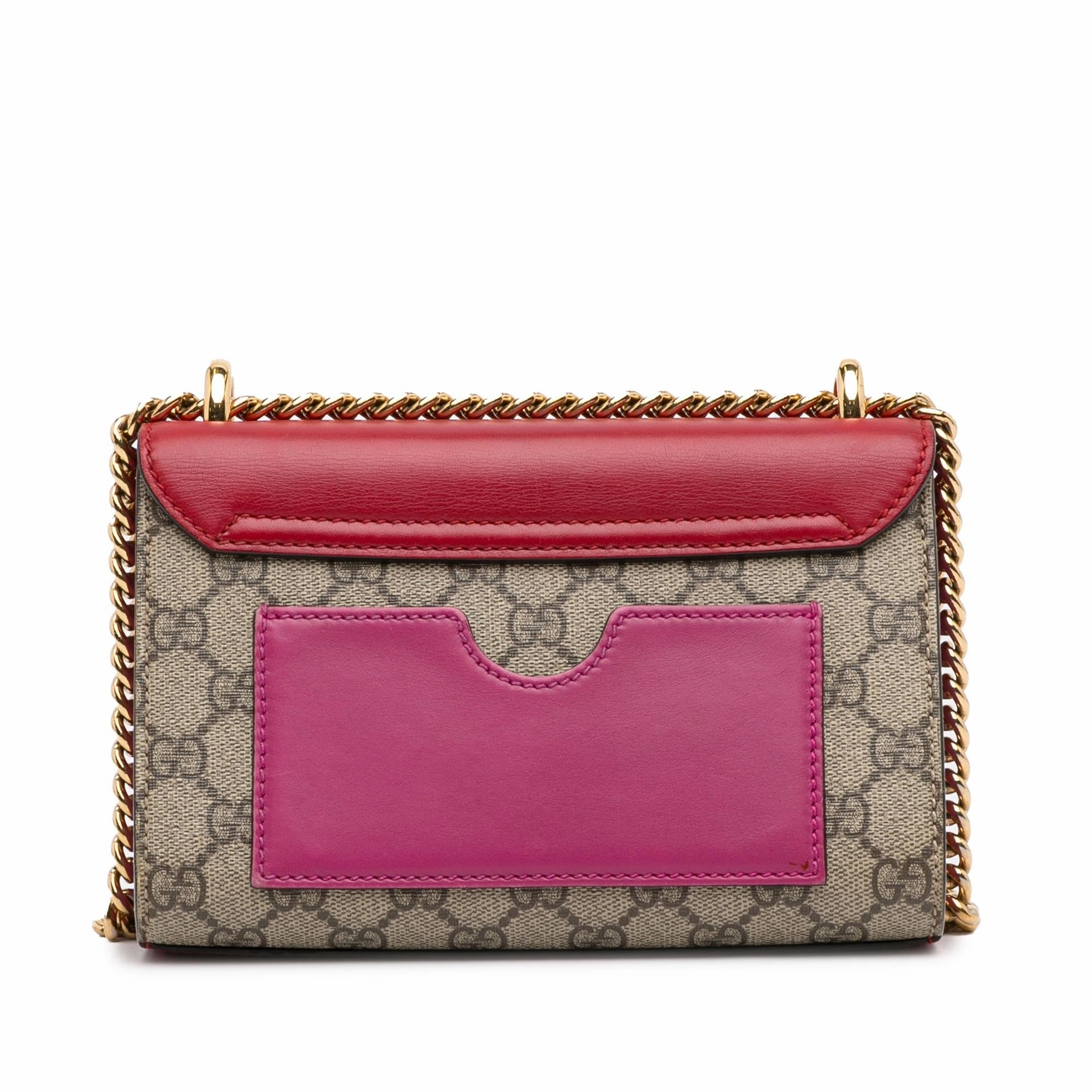 Gucci Small GG Supreme Padlock Crossbody Bag (SHG-UWsLXV)
