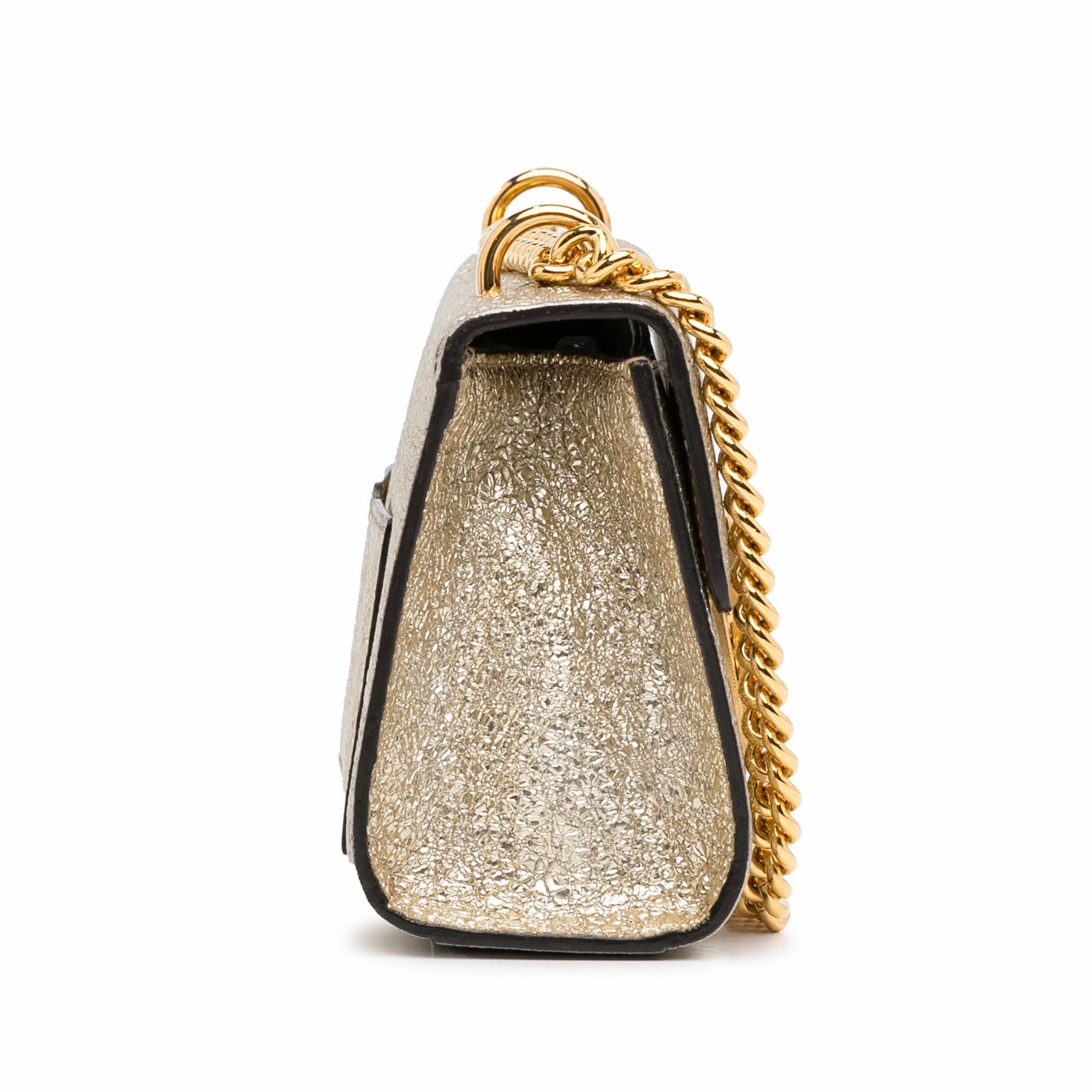 Gucci Small Metallic Padlock Crossbody (SHG-Vd4R6T)