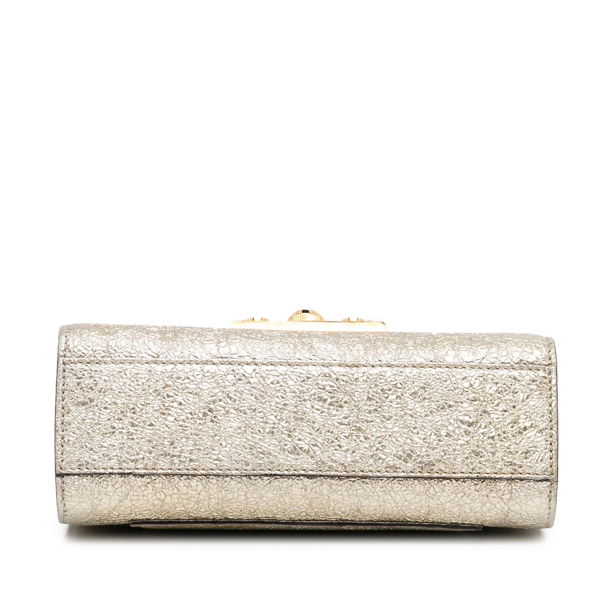 Gucci Small Metallic Padlock Crossbody (SHG-Vd4R6T)