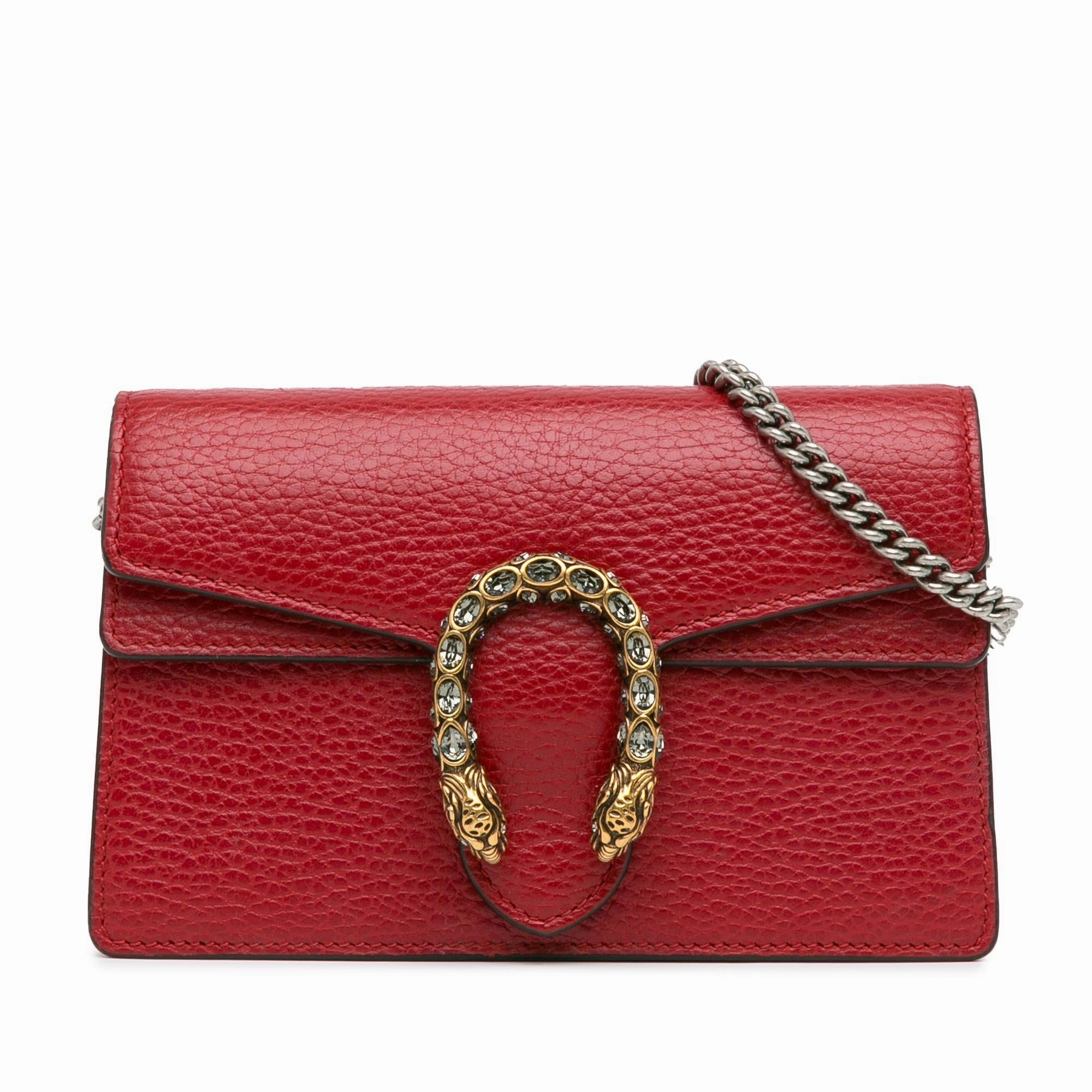 Gucci Super Mini Dionysus Leather Crossbody Bag (SHG-TExsMz)