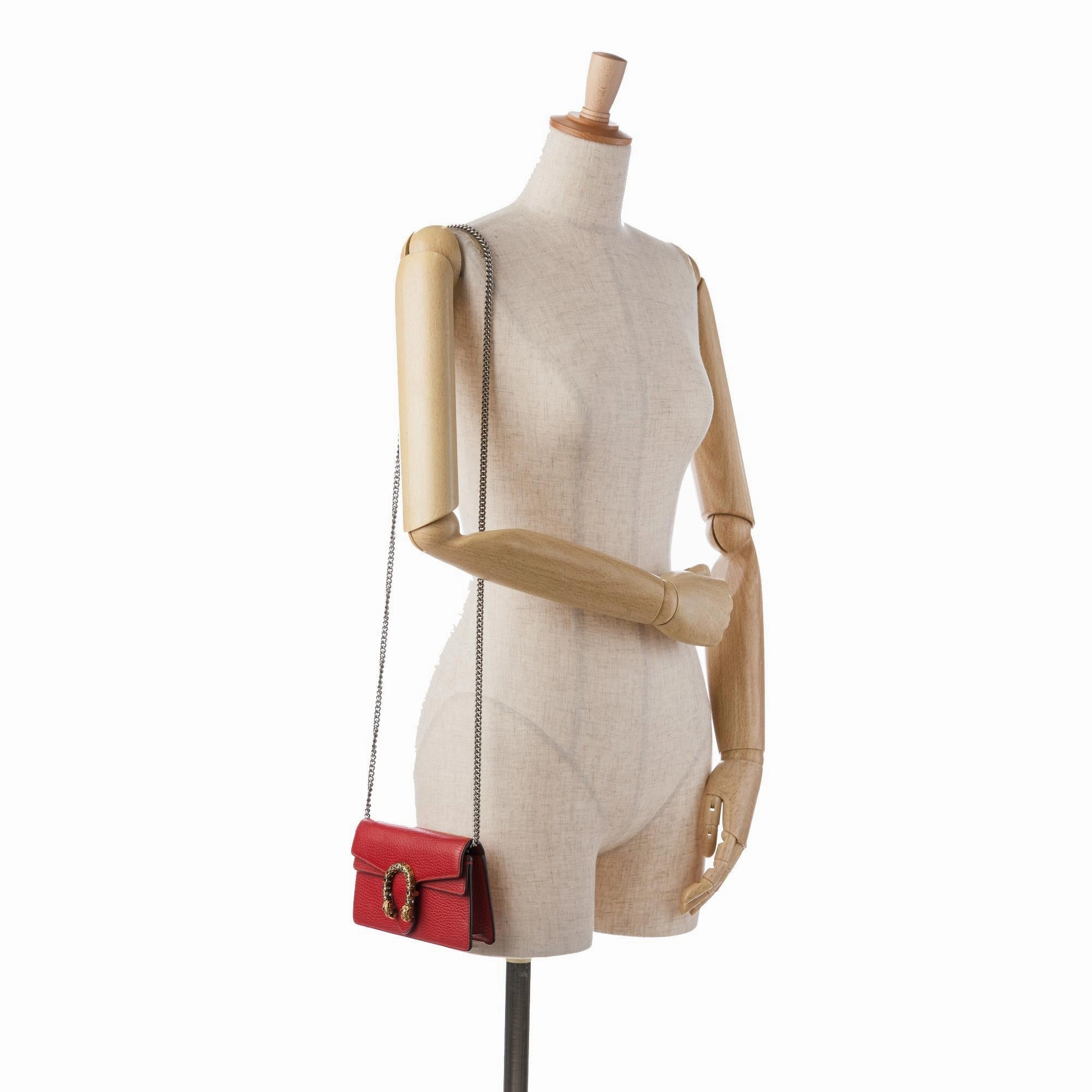 Gucci Super Mini Dionysus Leather Crossbody Bag (SHG-TExsMz)