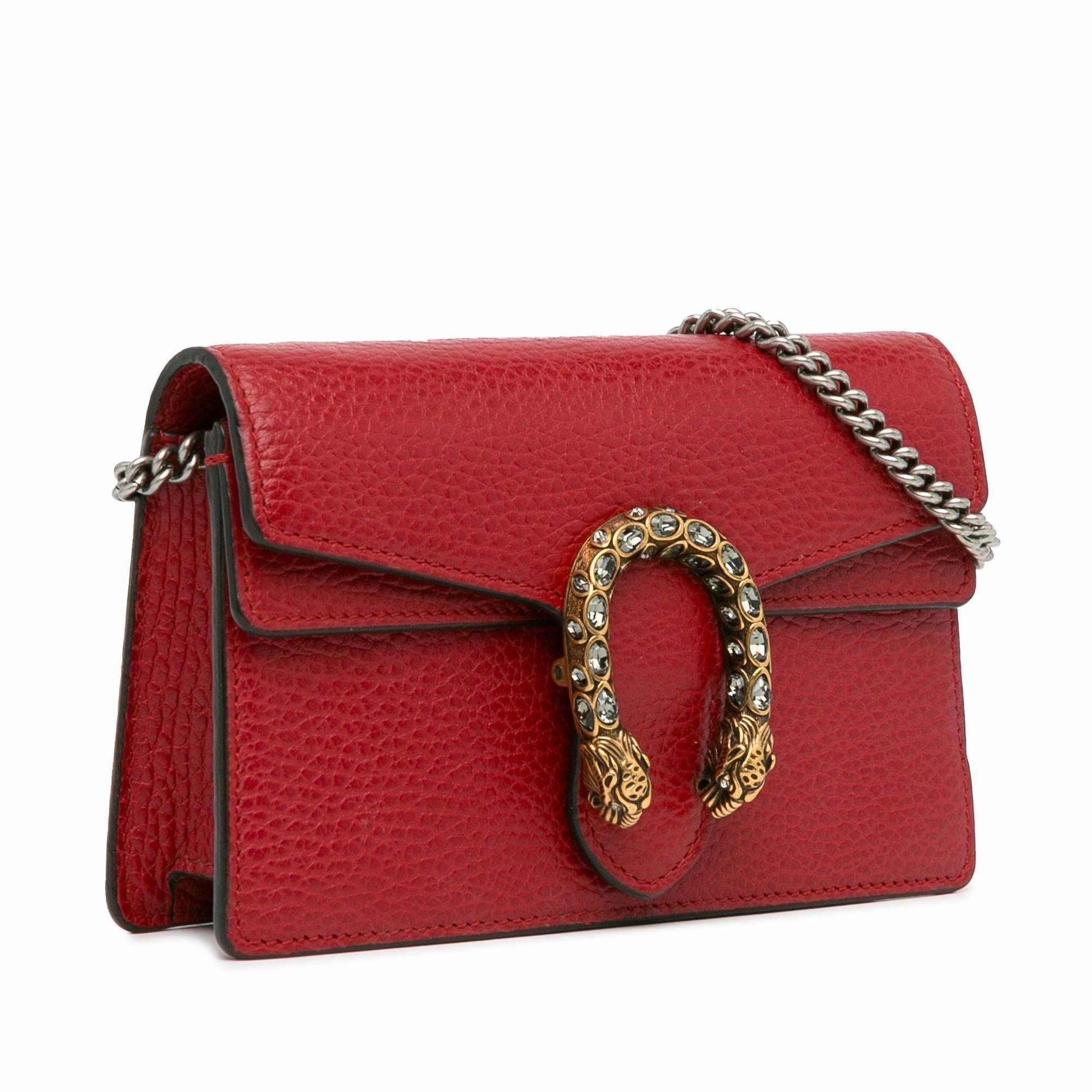 Gucci Super Mini Dionysus Leather Crossbody Bag (SHG-TExsMz)