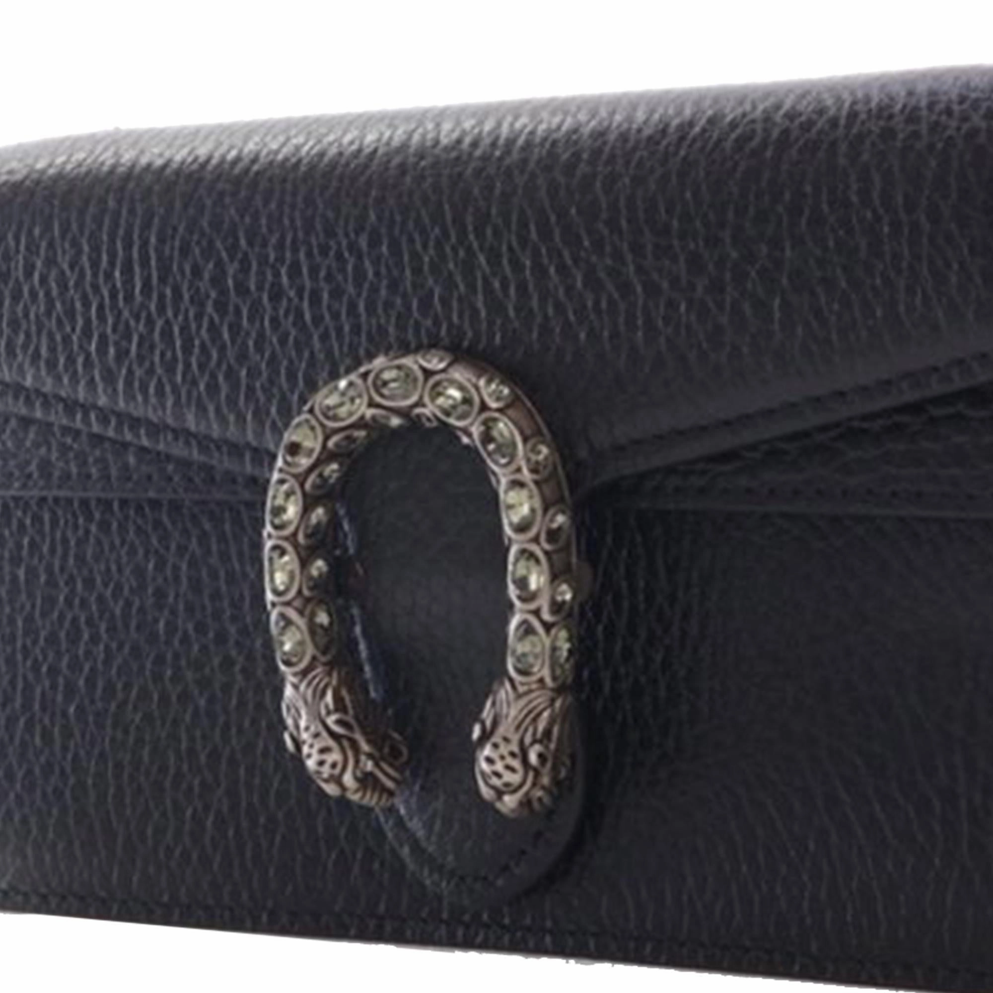 Gucci Super Mini Dionysus Leather Crossbody Bag (SHG-vzCgCv)