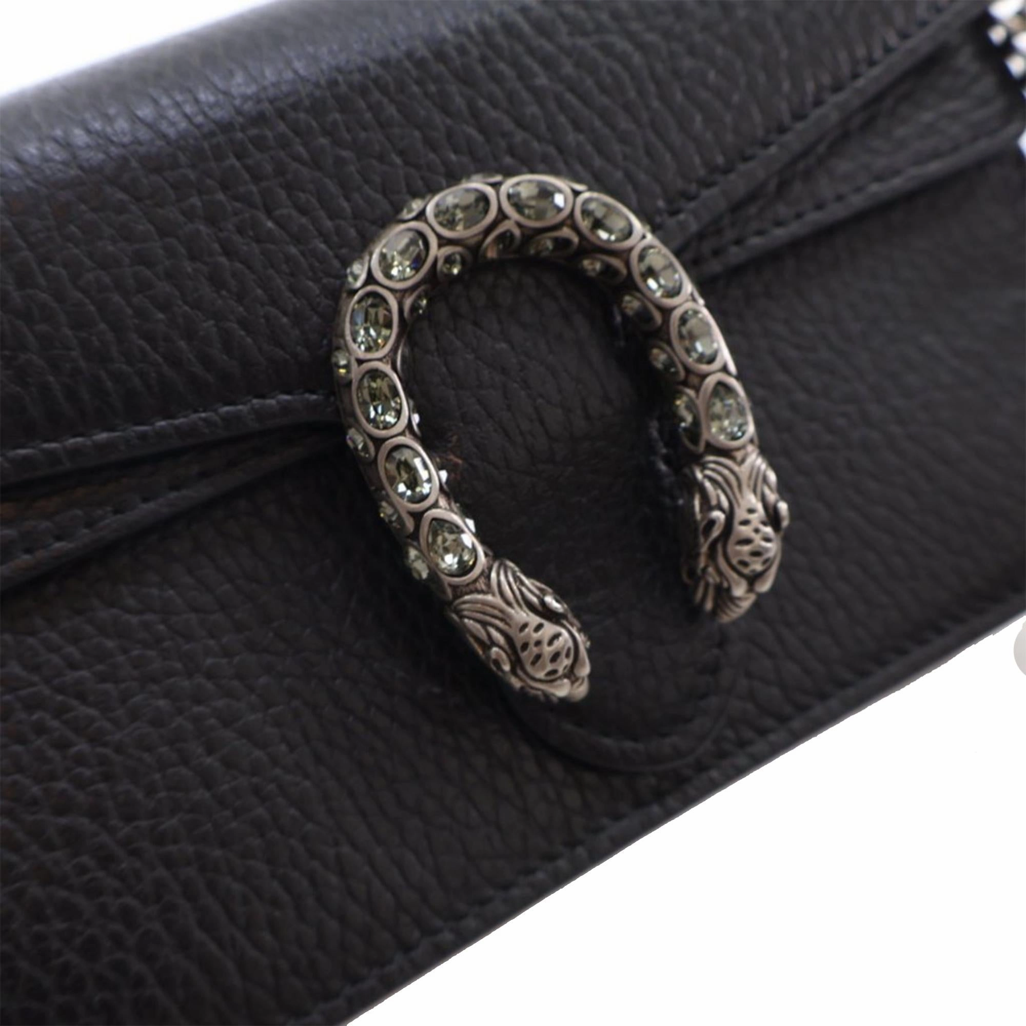Gucci Super Mini Dionysus Leather Crossbody Bag (SHG-vzCgCv)