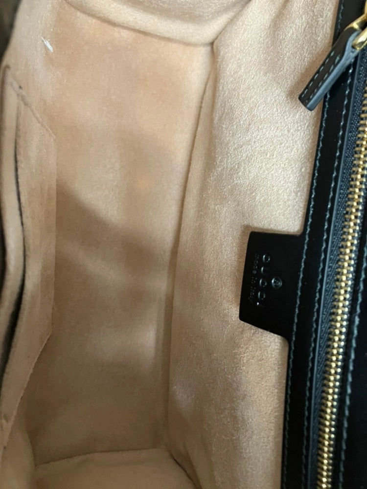 Gucci Supreme Interlock Black/Gold Shoulder Bag