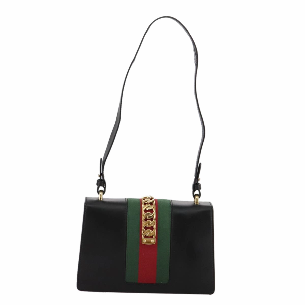 Gucci Sylvie Black Leather Shoulder Bag ()