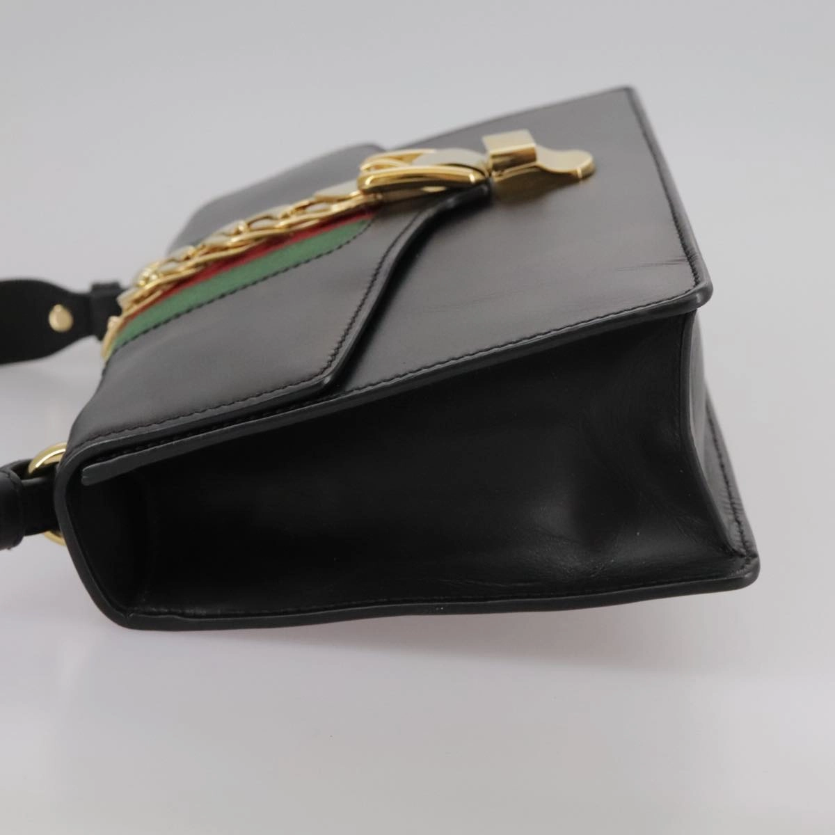 Gucci Sylvie Black Leather Shoulder Bag ()
