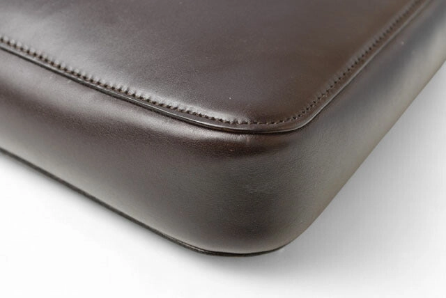 Gucci Vintage Leather Shoulder Bag Dark Brown