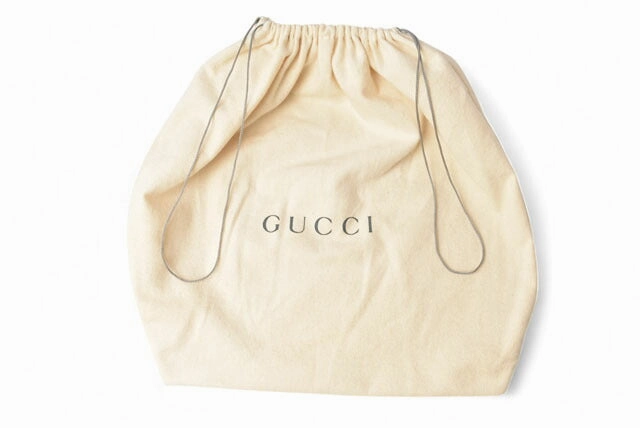 Gucci Vintage Leather Shoulder Bag Dark Brown