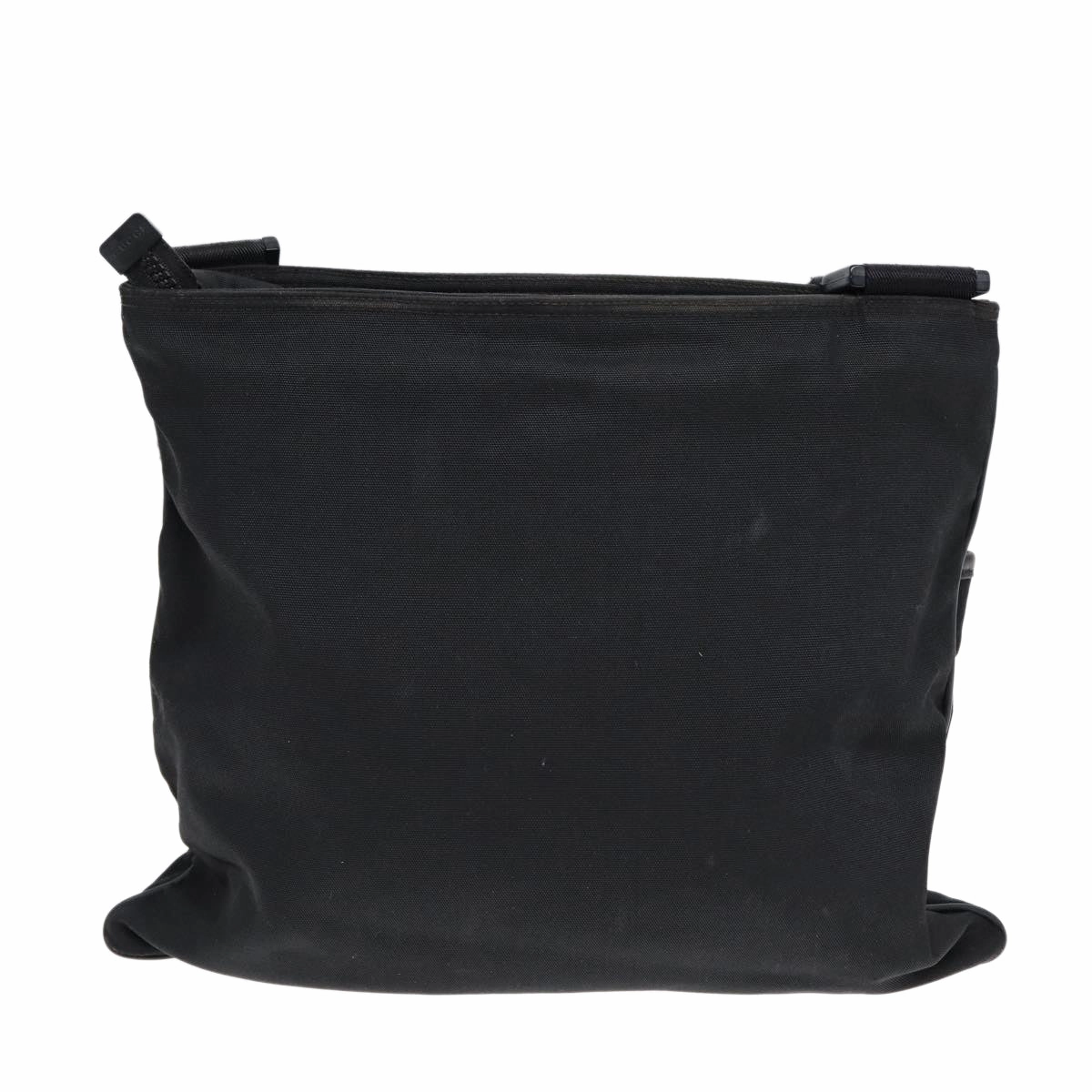 GUCCI Web Sherry Line Shoulder Bag Nylon Black Silver 181067 1952