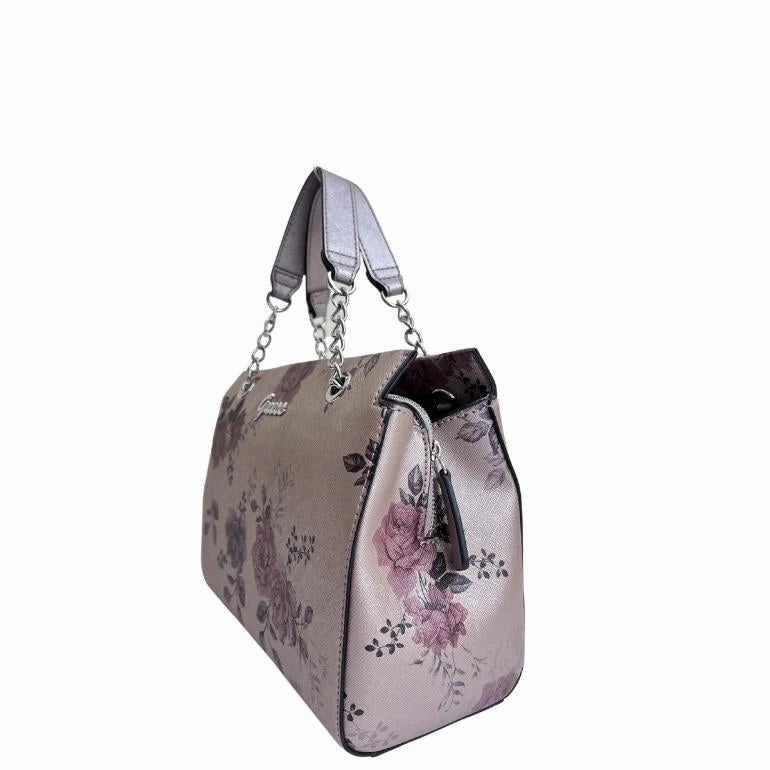 Guess Floral Print Snap Closure Satchel