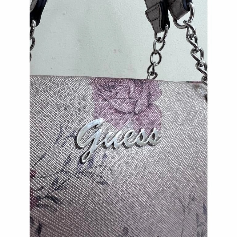 Guess Floral Print Snap Closure Satchel