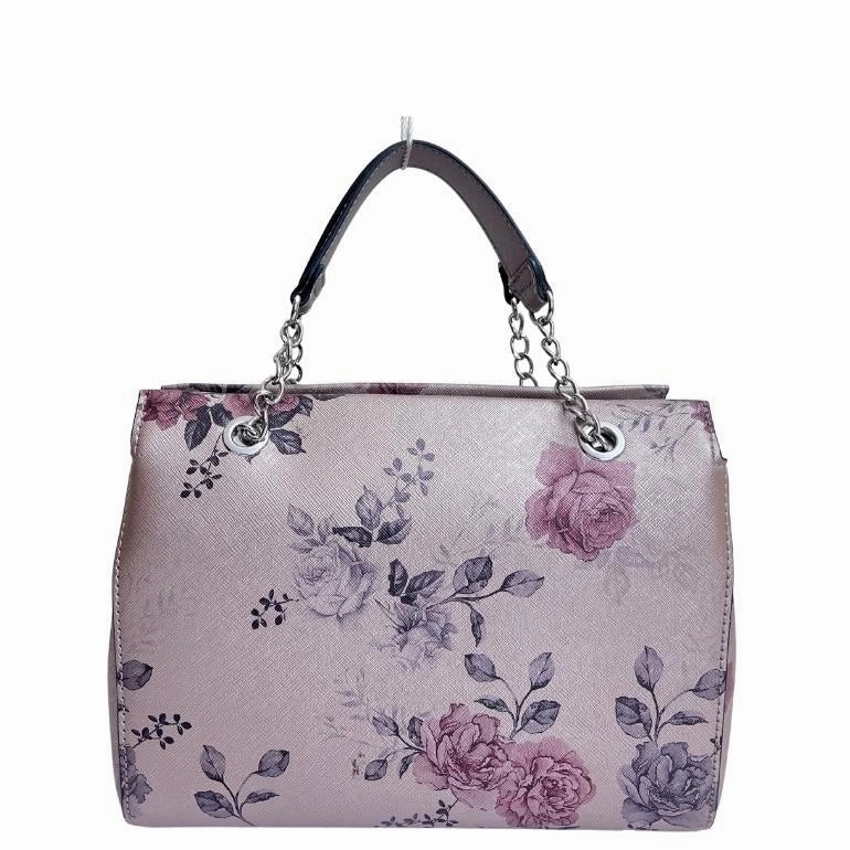 Guess Floral Print Snap Closure Satchel