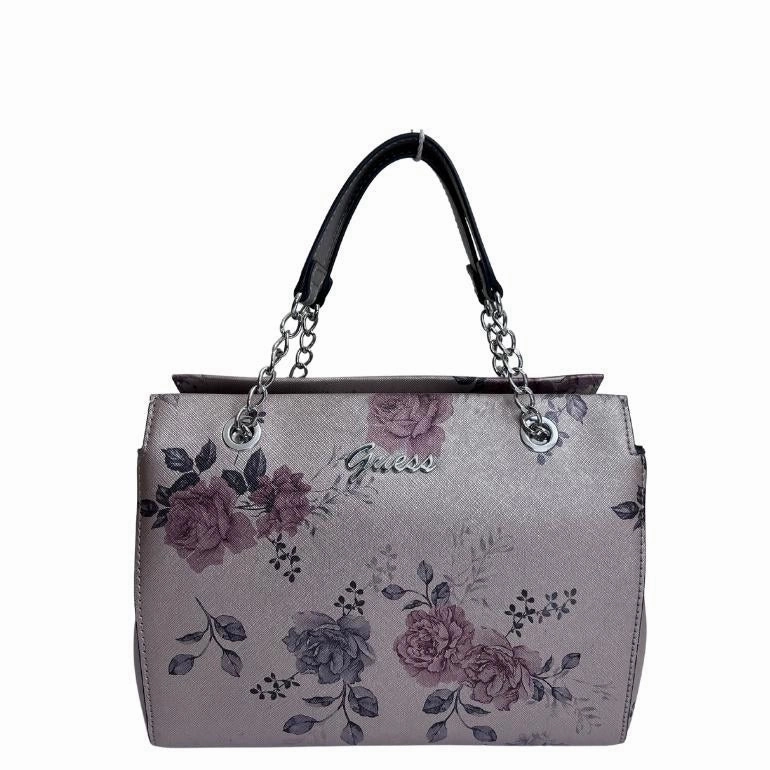 Guess Floral Print Snap Closure Satchel