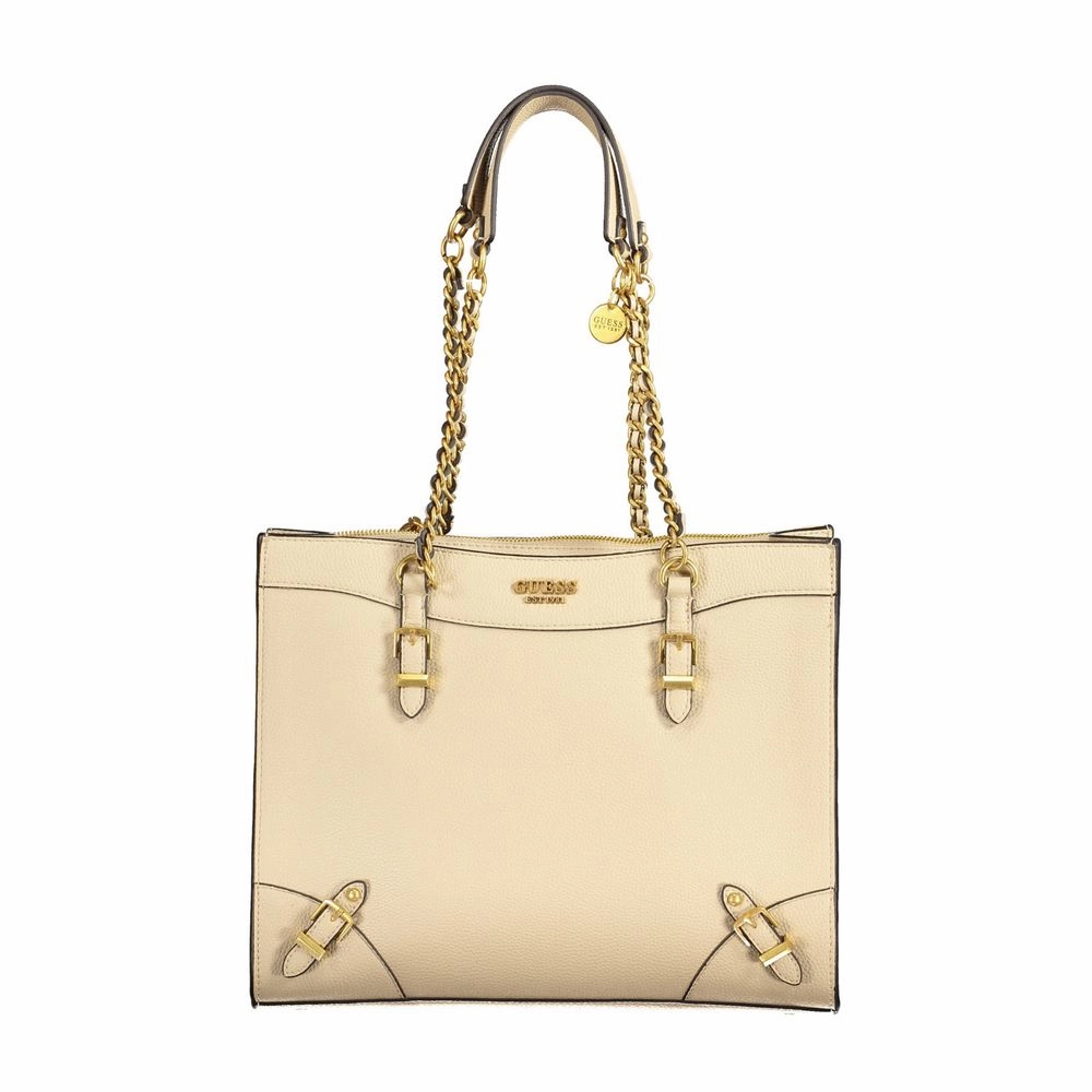 Guess Jeans Beige Polyethylene Women Handbag