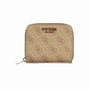 Guess Jeans Beige Polyethylene Women's Wallet - One Size