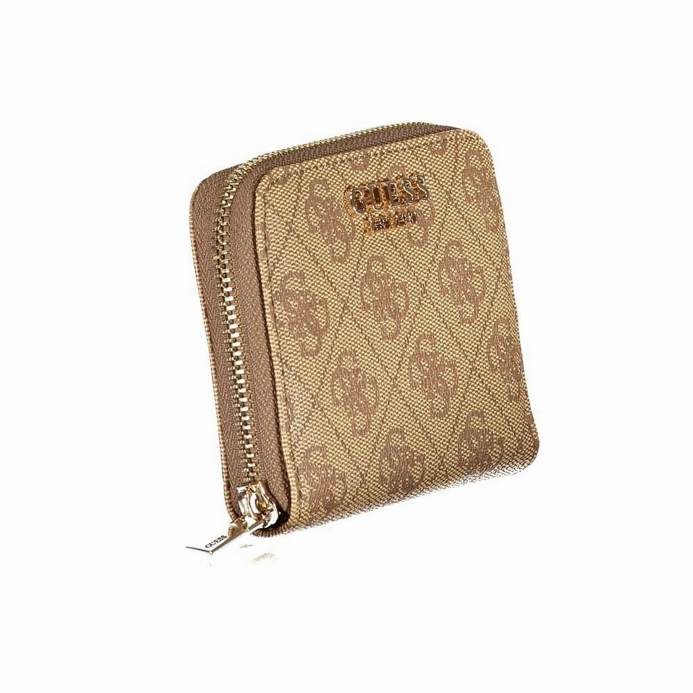 Guess Jeans Beige Polyethylene Women's Wallet - One Size