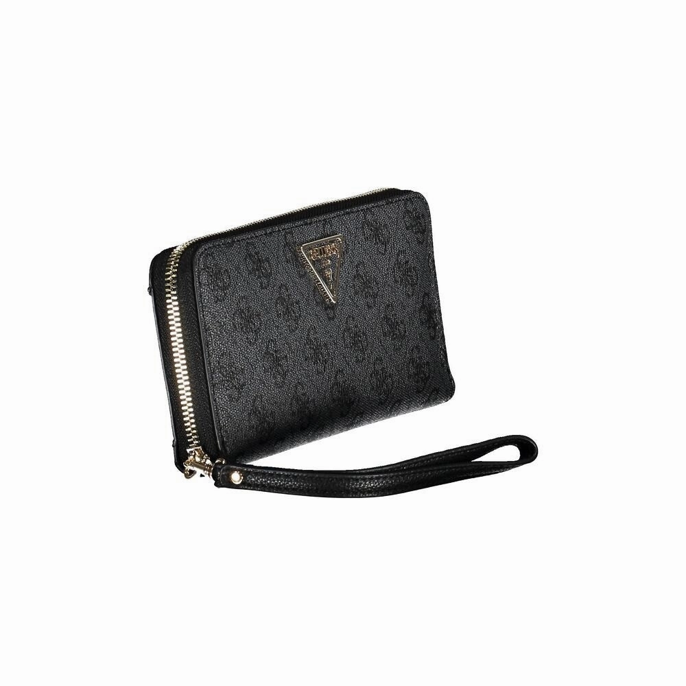 Guess Jeans Chic Black Polyethylene Wallet with Logo Women's Detail - One Size